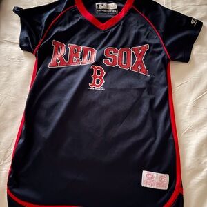 Genuine Merchandise Navy and Red V-Neck Jersey